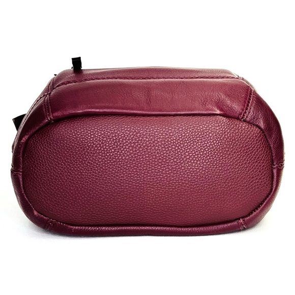 The Sak Sequoia Hobo Bag in Current (berry) Pebbled Leather Handbag Wine Purple - Picture 5 of 16